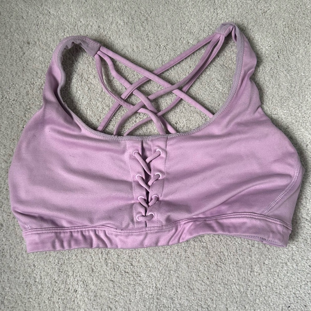 Victoria’s Secret Lace-Up Sports Bra - Purple
